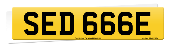 Registration number SED 666E